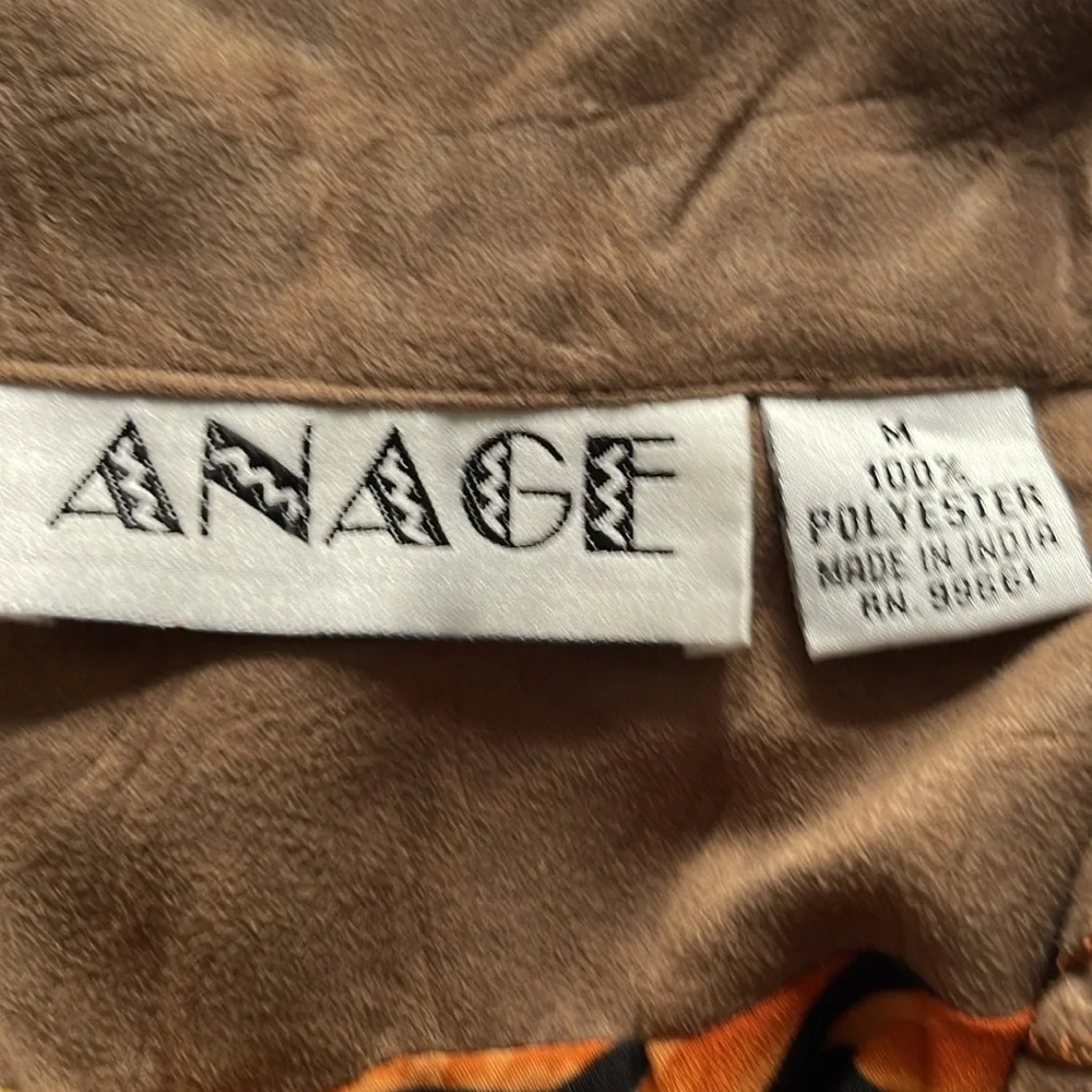 Anage Tan Embroidered Women's Blazer